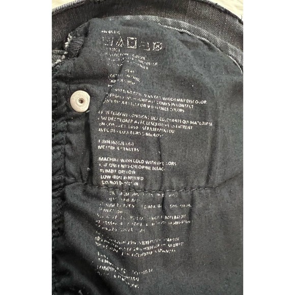 Urban Outfitters BDG Twig Ankle Black Washed Jeans Embroidered Boho Size 30/25 - Picture 7 of 9